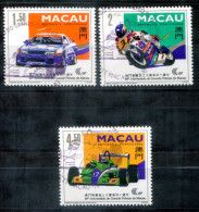 MACAO 743-745 Canc. - Grand Prix, Auto, Motorrad, Formel-1, Car, Motorbikem, Formula-1, Voiture - MACAU - Oblitérés