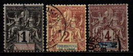 Inde - 1892 - Type Sage  - N° 1 à 3 - Oblit - Used - Oblitérés