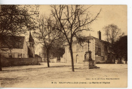 NEUVY PAILLOUX LA MAIRIE ET L'EGLISE - Autres & Non Classés