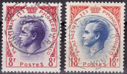 Monaco YT 422-425 Mi 507-510 Année 1955 (Used °) Prince - Couronne - Oblitérés