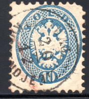 1784. AUSTRIA, ROMANIA .1864 LOMBARDY-VENETIA 10 SLD #23 KUSTENDJE POSTMARK, CORNER FAULT - Postmark Collection