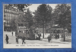 CPA PARIS XVII Entrée Du Métro Place Des Ternes Et Autobus à Impériale Ligne TROCADERO LA VILETTE - Non Voyagée - Métro