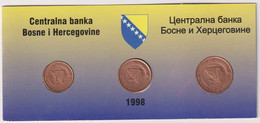 BOSNIA , 10 , 20 $ 50 FENING 1998 UNC IN BANK FOLDER - Bosnia Erzegovina