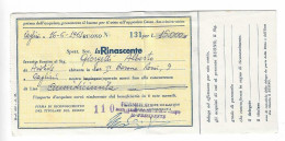 BUONO ACQUISTO LIRE 15.000 LA RINASCENTE 1961EMESSO DA  FERROVIE COMPLEMENTARI DELLA SARDEGNA - Lidmaatschapskaarten