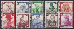 DEUTSCHES REICH 1935 - MNH - Mi 588-597 - Nuovi