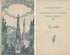 CARTONCINO FORMATO CARTOLINA COMITATO PAR LA COMMEMORAZIONE DEL 50° ANNIVERSARIO DELLA DIFESA DI VICENZA NEL 1848 - 1898 - Vicenza