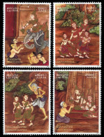 LAOS 2001 - YT 1435-38 ; Mi# 1797-1800 ; Sc 1508-11 MNH Buddhist Art, Vessantara - Laos