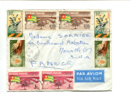 République Togolaise -  Affranchissement Divers Sur Lettre Par Avion - - Togo (1960-...)
