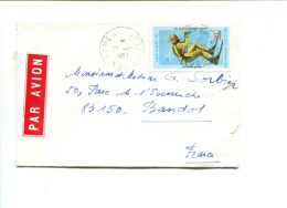 République Togolaise -  Affranchissement Sur Lettre Par Avion -  J.O. Lake Placid'80 / Ski - Togo (1960-...)