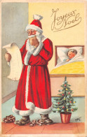 Cpa Editions Univers 300,  Joyeux Noel, Père Noel, Enfant, Sapin De Noel - Autres & Non Classés