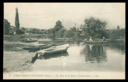 * CRIQUEBOEUF SUR SEINE - Bras De La Seine Et Embarcadère - Barques Sur L'eau - Animée - 4 - Edit. L.L. - 1917 - Autres & Non Classés