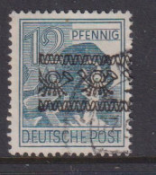 GERMANY (BRITISH AMERICAN ZONE)  -  1948 Currency Reform Opt Multiple Posthorns 12pf Lightly Hinged Mint - Afgestempeld
