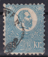HUNGARY 1871 - Canceled - Sc# 4a - Light Blue - Usati
