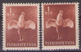 ITALIA - Trieste-Zona B -1951 Mi 47 LIGHT AND DARK  ANIMALS,ANIMALI DOMESTICI - MNH**  VF - Neufs