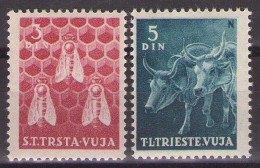 ITALIA - Trieste-Zona B -1950 Mi 39,40  ANIMALS,ANIMALI DOMESTICI - MNH**  VF - Mint/hinged