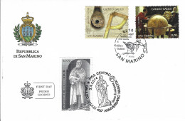 San Marino 2014 Fdc Congiunta Con L' Italia,  Galileo Galilei, Annulli Speciali, Bella - Storia Postale