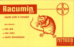 J1709 -  BUVARD - RACUMIN - BAYER - PHYTOCHIM - RATS - SOURIS - Ppp - Animales