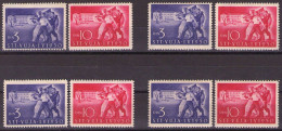 ITALIA - Trieste-Zona B -1950 Mi 44-45 X 4  1.MAGGIO - MNH**  VF - Mint/hinged