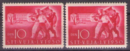 ITALIA - Trieste-Zona B -1950 Mi 45 X 2  1.MAGGIO - MNH**  VF - Mint/hinged