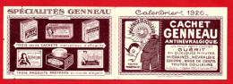 Petit Calendrier Publicitaire, Cachet Genneau. Année 1926. - Petit Format : 1921-40