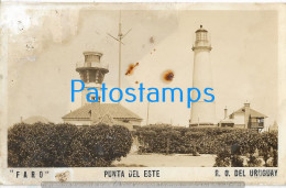 213753 URUGUAY PUNTA DEL ESTE FARO LIGHTHOUSE SPOTTED POSTAL POSTCARD - Uruguay