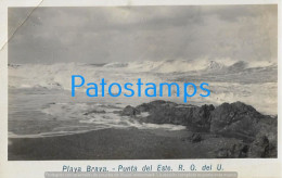 213759 URUGUAY PUNTA DEL ESTE VISTA PARCIAL BEACH PLAYA BRAVA BREAK POSTAL POSTCARD - Uruguay