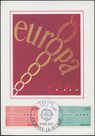 Andorre Français - Andorra CM 1971 Y&T N°212 à 213 - Michel N°MK232 à 233 - EUROPA - Maximum Cards