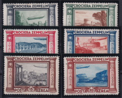 ITALY / ITALIA 1933 - MNH - Sc# C42-C47 - Crociera Zeppelin - Mint/hinged