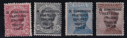 ITALY / ITALIA 1922 - MLH - Sc# 142A-142D, Mi 153-156 - IX Congresso Filatelico Italiano Trieste 1922 - Oblitérés