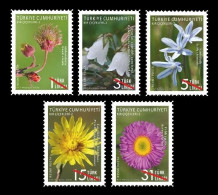 Turkey 2022 Mih. D423/27 Flora. Wild Flowers MNH ** - Timbres De Service