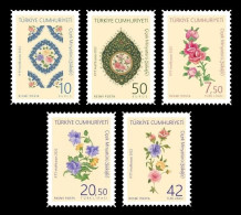 Turkey 2022 Mih. D428/32 Painting. Flowers Miniatures MNH ** - Francobolli Di Servizio