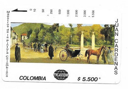 Colombia Tamura Used Phone Card, No Value, Collectors Item. Painting # Colombia-16 - Colombia