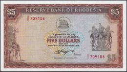 RHODESIA - 5 Pounds 20.10.1978 UNC P.36 B - Rhodesia
