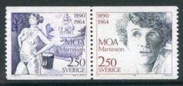 SWEDEN 1990 Martinson Birth Centenary MNH / **.   Michel 1637-38 - Ungebraucht