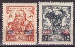 ITALIA - Trieste-Zona B -1951 Mi 55-56 - MNH**  VF - Nuovi