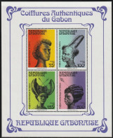 1981 Gabon Traditional Hairstyles Minisheet (** / MNH / UMM) - Autres & Non Classés