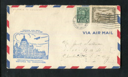 "KANADA" 1931, Erstflugbrief AIR CANADA "Victoria-Vancouver" (A907) - Airmail