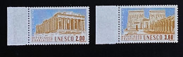 Frankreich 1987 Dienstmarken UNESCO Welterbe Mi. 39 - 40 Postfrisch/** MNH   Bogenrand - Afgestempeld