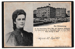 Kaiserin Elisabeth Von Österreich 1898 Luzern Lucerne Suisse Lützelau Weggis Schweiz Switzerland Hotel Beau Rivage - Lettres & Documents
