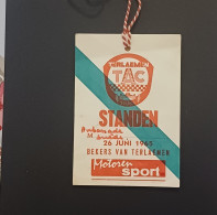 ZOLDER / COUPES DE TERMAELEN 1965 / CARTE D'ACCES AU X STANDS - Car Racing - F1