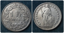 M_p> Svizzera 1 Franco 1914 In Argento, 5,0 Grammi Titolo 835/oo - 1 Franken