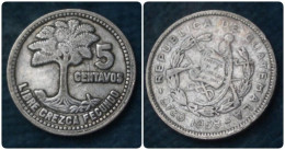 M_p> Guatemala 5 Centavos 1958 - ALTA CONSERVAZIONE - ARGENTO 720 °/oo - Guatemala