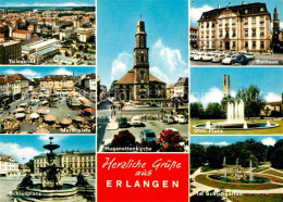 72754870 Erlangen Hugenottenkirche Rathaus Ohmplatz Schlossgarten Schlossplatz B - Erlangen