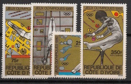 COTE D'IVOIRE - 1980 - Poste Aérienne PA N°Yv. 71 à 74 - Olympics / Moscou 80 - Neuf Luxe ** / MNH / Postfrisch - Côte D'Ivoire (1960-...)