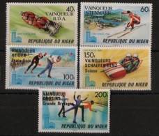 NIGER - 1980 - N°Yv. 503 à 507 - Olympics / Lake Placid 80 - Neuf Luxe ** / MNH / Postfrisch - Niger (1960-...)