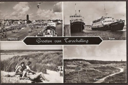 Terschelling - Havenplein, Veerboten, Aan Zee, Rijwielpad  - Terschelling