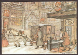 Paardenkoets - Calèche - Apotheek - Pharmacie- Signée Anton Pieck - Pieck, Anton