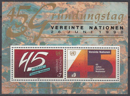 UNO WIEN  Block 5, Postfrisch **, 45 Jahre UNO, 1990 - Blokken & Velletjes