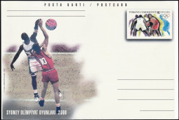 2000 Turkey Summer Olympic Games In Sydney: Basketball Postal Stationery Card (unused) - Verano 2000: Sydney