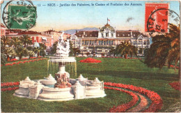 CPA 06 (Alpes-Maritimes) Nice - Jardin Des Palmiers, Le Casino Municipal Et La Fontaine Des Amours, Couleur éd. Giletta - Casino